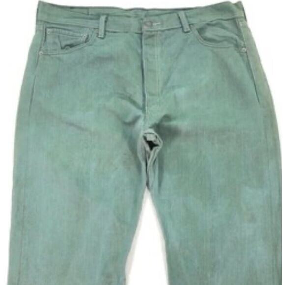 Levi's 501 XX Button Fly Denim Jeans Mens Green Size 36x32 (34x29 Measured) - Picture 2 of 12